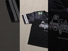 لوگو چاپ صفحه ای راینستون سفارشی ژرسی فوتبال آمریکایی رترو مردانه با کیفیت بالا Mesh Boxy Cropp