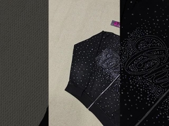 هودی زیپدار بزرگجثه لوکس و درخشان با سنگهای قیمتی، شستشوی اسیدی، لباس خیابانی قدیمی