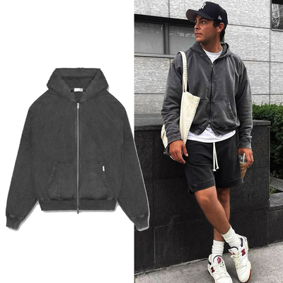 خرید 7 روز نمونه سفارش زمان رهبري پشتیبانی شده از وینتج Acid Wash Crop Hoodie online manufacture