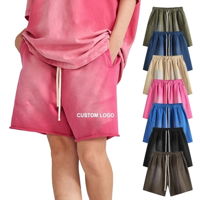 شلوار کوتاه چاپی 3D شسته شده و با نور خورشید محو شده شلوار کوتاه چاپی 3D شسته شده شلوار کوتاه مردانه 100٪ پنبه