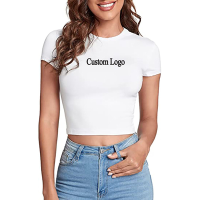 تی شرت ساده پلی استر سفارشی برای زنان تابستان T-shirt تابستانی Y2k